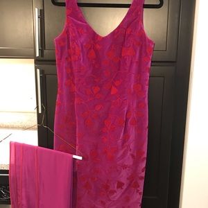 Hot Pink Velvet Dress